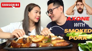 Indian Pork Mukbang  smoked pork with axone  Northeast India mukbang mukbang food [upl. by Bunch364]