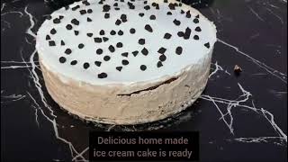 delicious home made chocolate ice cream cake recipe  chocolate ice cream cake banane ka tarika [upl. by Rois689]