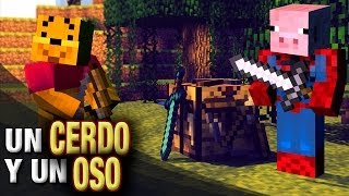 UN CERDO Y UN OSO EQUIPO PODEROSO  MINECRAFT [upl. by Ilime82]