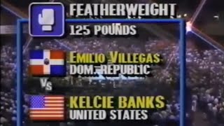 Kelcie Banks USA vs Emilio Villegas DOM Pan American Games 1987 Final 57kg [upl. by Ahsiea]