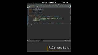 0008 File Handling java coding programming shorts [upl. by Enilrek]