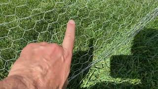 Setting Up Poultry Chicken Wire Fencing for Garden [upl. by Enneyehs]