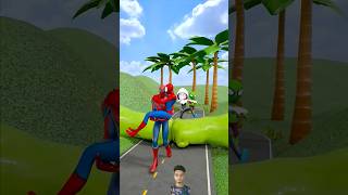 GTA V Spidey vs Hulk Weird Cars Crossing Two Giant Slap Hands in Bollards gta [upl. by Fredel]