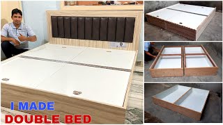 How To Build Double Bed size 6612quot In 2 Days at siteDouble Bedबैड कैसे बनाए Plywood Bed [upl. by Antebi]