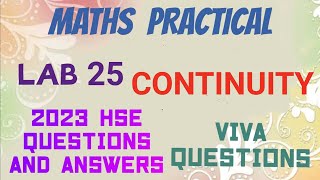 MATHS LAB 25CONTINUITY2023 HSE QUESTIONS AND ANSWERSVIVA QUESTIONSMETHOD OF WRITING ANSWERS [upl. by Oag368]