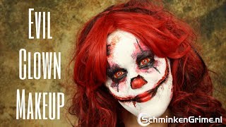 Evil Clown Makeup Tutorial [upl. by Odnanref]