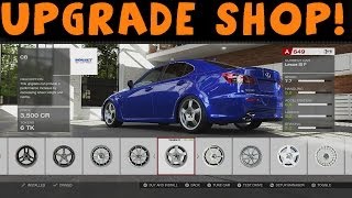 Forza Motorsport 5  All Upgrades and WheelsRims  Upgrade Shop Tour [upl. by Nadabas986]