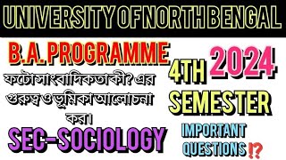 NBU BA Programme 4th semester SECSOCIOLOGY 2024 Suggestions with Answers RiteshSinhadv5io [upl. by Amikat]