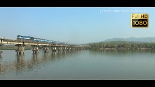 The ROCKET glides over AGHANASHINI RIVER  MUMBAI CSMT  MANGALURU SUPERFAST  Konkan Railway [upl. by Zanze839]