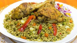 ARROZ CON POLLO  RECETA PERUANA  EXQUISITO  Sazón y Corazón [upl. by Millicent]