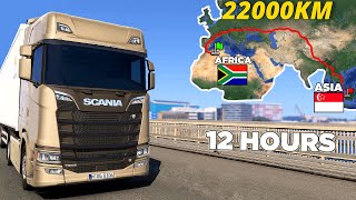 ETS2 Longest Delivery Algeria to Singapore Africa to Asia  Euro Truck Simulator 2 [upl. by Naeroled]