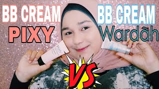 BB CREAM PIXY VS BB CREAM WARDAH LOCAL PRODUCT  MURAH [upl. by Aliuqa]