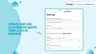 How to create and use customized quote templates in HubSpot [upl. by Jeffy316]