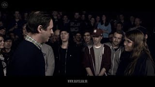 Rap Slam Battles 11 Magermayn vs Vigsø  Kulturhuset Indre By [upl. by Ylrbmik]