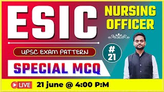 ESIC  DSSSB  Special Mcq  Nursing Officer Live Classes  Rj Career point [upl. by Hisbe]