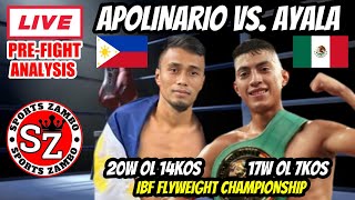 Apolinario vs Ayala IBF Flylweight Title  Pre Fight Analysis [upl. by Gnagflow442]