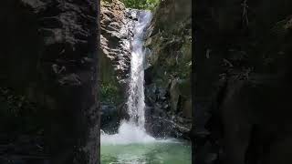 Sliding down a natural waterfall slide  Uvita Costa Rica [upl. by Dearman]