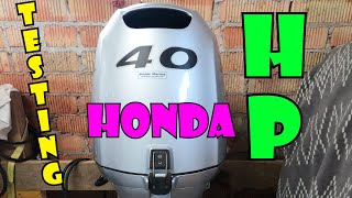 START UP AND TESTING HONDA 40 HP 2016 YEAR MAKE FUEL INJECTION 3 CYLINDERS ENGINE L SHAFT 130 HOURS [upl. by Anaej672]