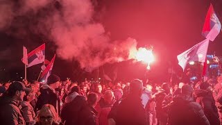 Unruhen an Heiligabend Wahlproteste in Serbien [upl. by Mitchiner596]