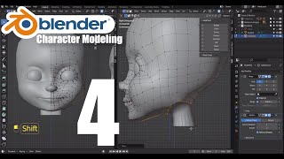 Blender Character Tutorial  Part 4 Nose amp Eyeballs [upl. by Lah]