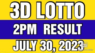 3D LOTTO SWERTRES RESULT TODAY 2PM DRAW JULY 30 2023 PCSO 3D LOTTO RESULT TODAY [upl. by Natan]