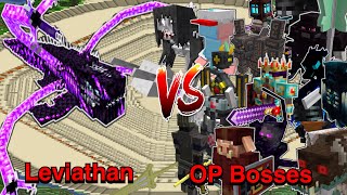 Minecraft Mobs Battle Leviathan LEnder s CataclysmVS OP Bosses [upl. by Anayra156]