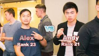 Alex vs Andy  Iron Dragons Paddle Erg Ladder  Feb 9 2017 [upl. by Nomaid]