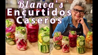 Blancas Encurtidos Caseros con Vinagre  Homemade Pickles with Vinegar  CC English amp Español [upl. by Anrim61]