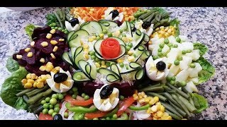 Recette Salade Composée Jardinière  Cuisine Marocaine [upl. by Esra768]