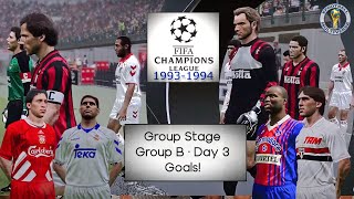 FIFA Champions League 9394 🏆 · Grupo B · Jornada 3 · Solo Goles · PES 2021 mods [upl. by Malamut]