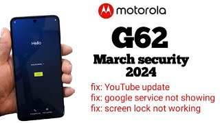 Motorola g62 5g frp bypass March security 2024 google Account remove without pc [upl. by Scarface]