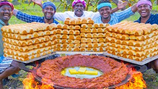 PAV BHAJI  Mumbai Special Street Food Recipe Cooking In Village  Butter Pav Bhaji Recipe [upl. by Gard560]