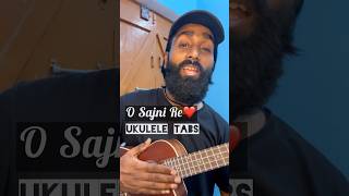 Sajni re ukulele tabs  Simple ukulele tutorial  laapataa ladies ukulele shorts [upl. by Damek]