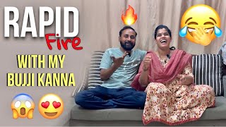 Rapid fire with my bujji kanna full fun video couple video vlogs vlog viralvideo video ￼ [upl. by Notna]