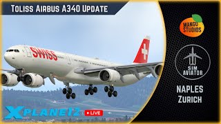 XPlane 12 BETA 5 LIVE  Toliss A340 113  Mango Studios Sound Pack  Ortho4XP  SimHeaven [upl. by Assina381]