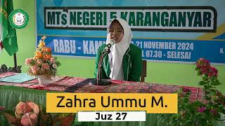 ZAHRA UMMU MUTHIAH  Juz 27 [upl. by Toll224]