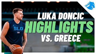 Luka Doncic Highlights from Slovenia vs Greece  August 2nd 2023 [upl. by Wendall]