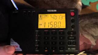 Radio Slovakia Tecsun PL 380 on 11580 Khz Shortwave [upl. by Laddy]