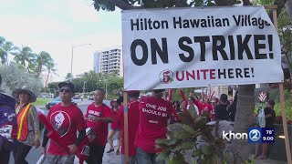 Hilton Hawaiian Village hotel workers reach tentative agreement on contract [upl. by Mady383]