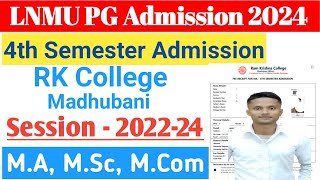 LNMU PG 4th Semester Admission From 2024  pgadmission pg pg4thsemesteradmission [upl. by Eizus731]