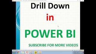 Drill Down in Power BI [upl. by Ihtac]