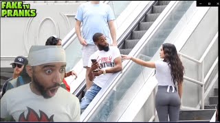 TOUCHING HANDS ON THE ESCALATOR PRANK  REACTION [upl. by Nanoc]