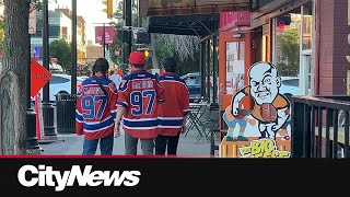 Oilers fans in Calgary emotional after game 7 loss [upl. by Astiram275]