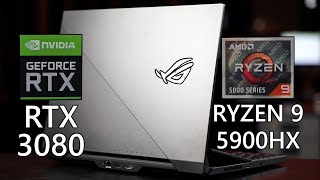 RTX 3080 Laptop  Ryzen 9 5900HX performance review with the ROG Zephyrus Duo 15 SE GX551Q [upl. by Norabel]