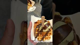 Belgian Waffle belgianwaffle belgianchocolates cheatday travel [upl. by Jodoin572]