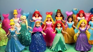 Huge Magiclip Disney Princesses Collection with dresses amp dolls [upl. by Rehpotirhc669]