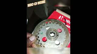 Hero CD Deluxe clutch plate fitting setting comment like share subscribe [upl. by Eldnek]