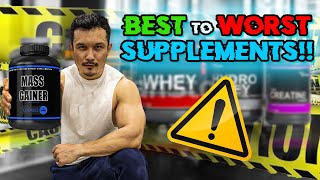 SUPPLEMENTS Ranked BEST to WORST in 2023 सबसे बेकार सप्लीमेंट्स 2023 में [upl. by Nesto]