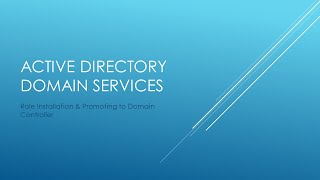 Install Active Directory Role in Windows Server 2022 [upl. by Leanora913]