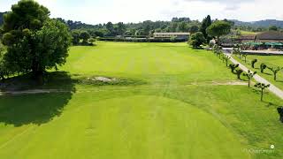 Golf du Luberon  drone aerial video  Pierrevert  Hole18 [upl. by Nomar]